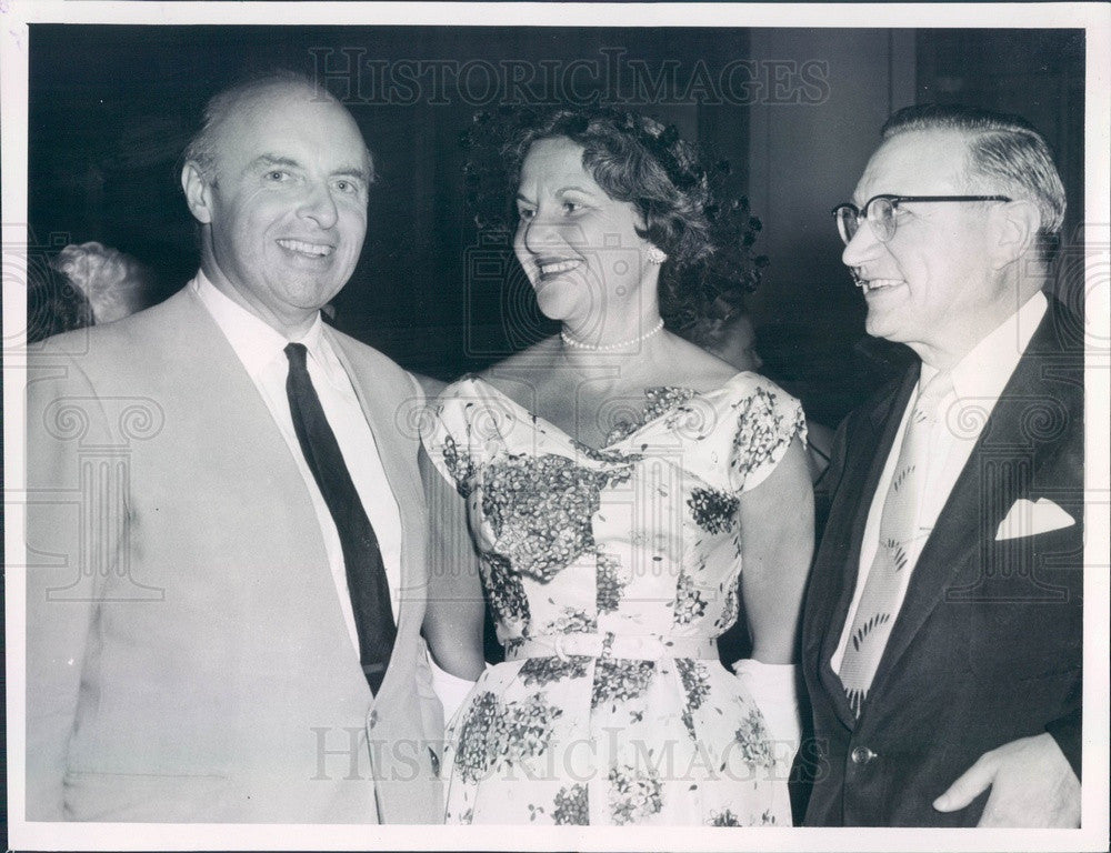 1954 Symphony Conductor Andre Kostelanetz, Charles Rosenbaum Press Photo - Historic Images