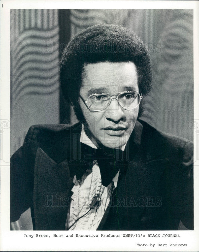 1976 TV Host Tony Brown of Tony Brown&#39;s Journal Press Photo - Historic Images