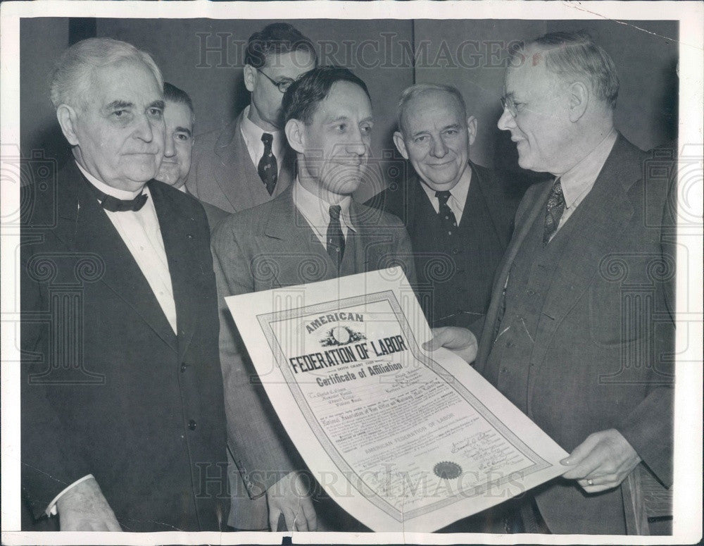 1937 American Federation of Labor President William Green Press Photo - Historic Images