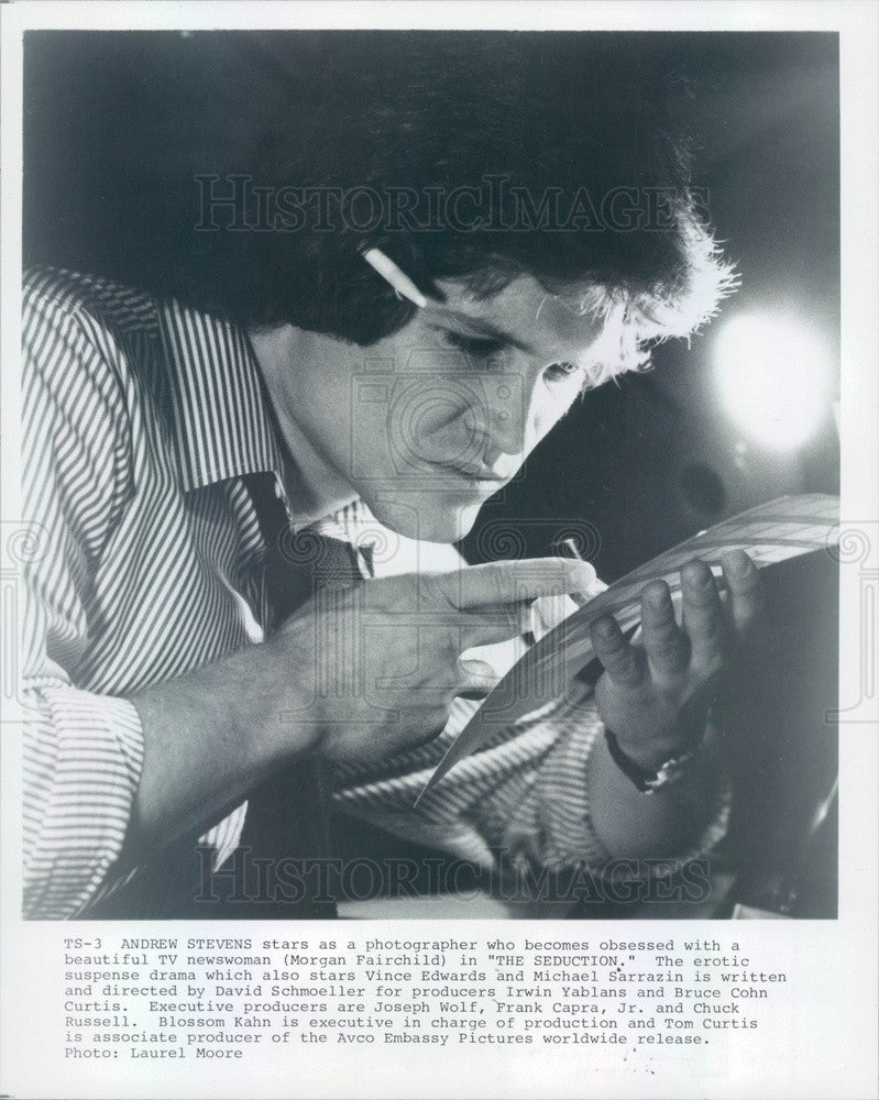 Undated Hollywood Actor Andrew Stevens in The Seduction Press Photo - Historic Images