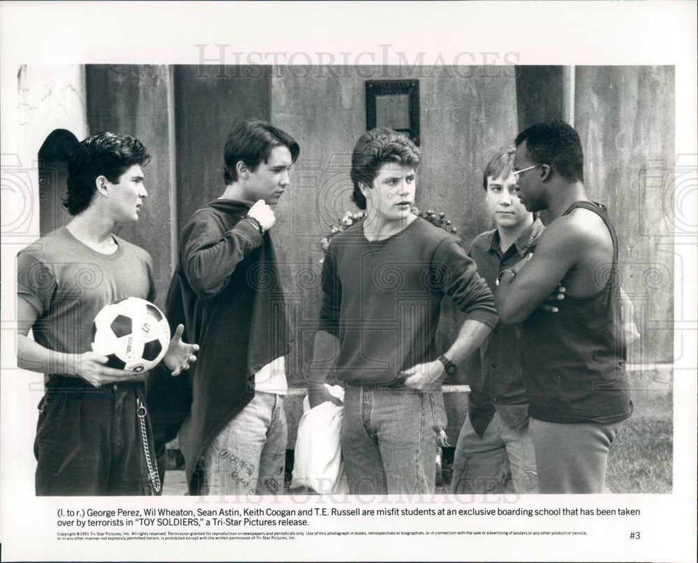 1996 George Perez/Wil wheaton/Sean Astin/Keith Coogan/T E Russell Press Photo - Historic Images