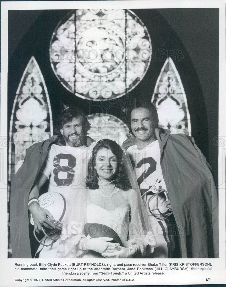 1977 Hollywood Actor Burt Reynolds/Kris Kristofferson/Jill Clayburgh Press Photo - Historic Images