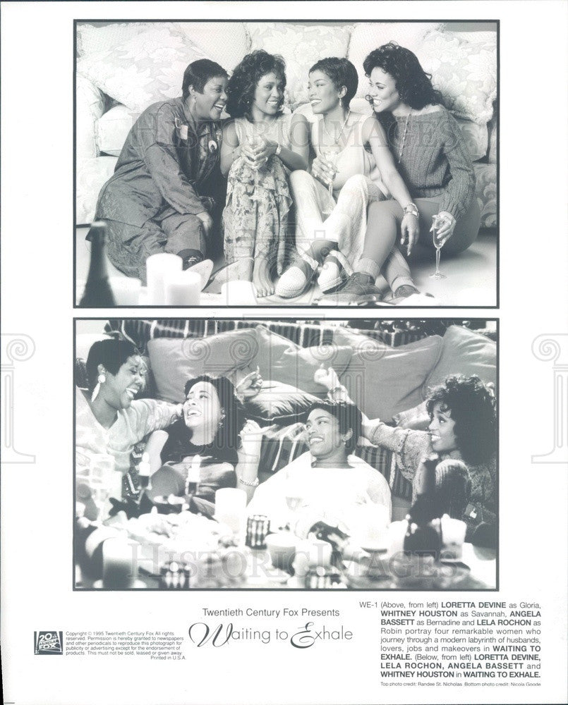 1995 Actors Loretta Devine/Whitney Houston/Angela Basset/Lela Rochon Press Photo - Historic Images