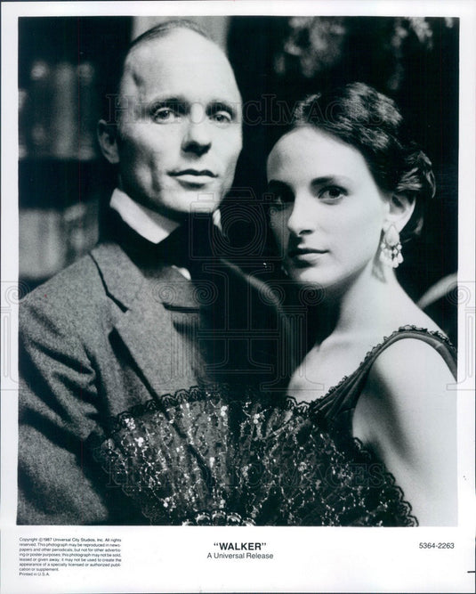1987 Hollywood Actors Ed Harris & Marlee Matlin in Walker Press Photo - Historic Images