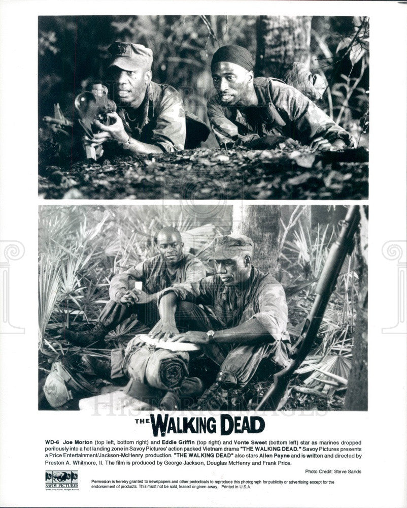 1995 Hollywood Actors Vonte Sweet &amp; Joe mOrton in The Walking Dead Press Photo - Historic Images