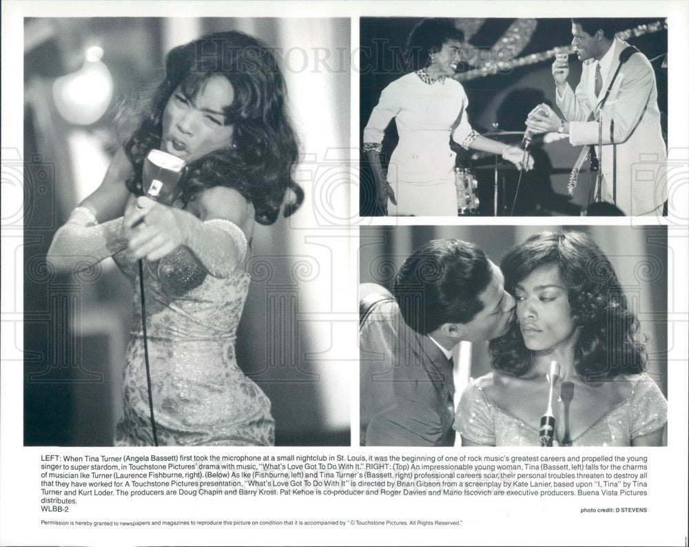 Undated Hollywood Actors Angela Bassett &amp; Laurence Fishburne Press Photo - Historic Images