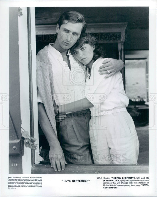1984 Actors Thierry Lhermitte & Karen Allen in Until September Press Photo - Historic Images