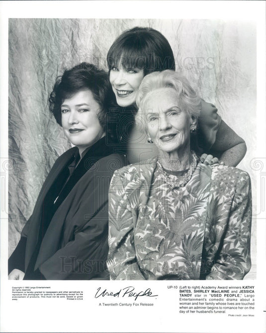 1992 Actor Kathy Bates/Shirley MacLaine/Jessica Tandy in Used People Press Photo - Historic Images