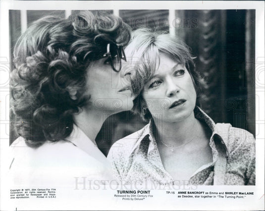 1977 Actors Anne Bancroft & Shirley MacLaine in Turning Point Press Photo - Historic Images