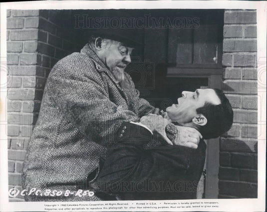 1960 Hollywood Actors Burl Ives & Ricardo Montalban Press Photo - Historic Images