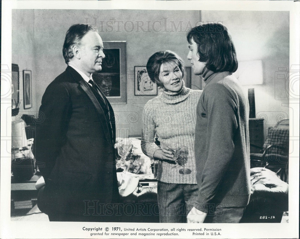 1971 Actors Glenda Jackson, Murray Head, Tony Britton Press Photo - Historic Images