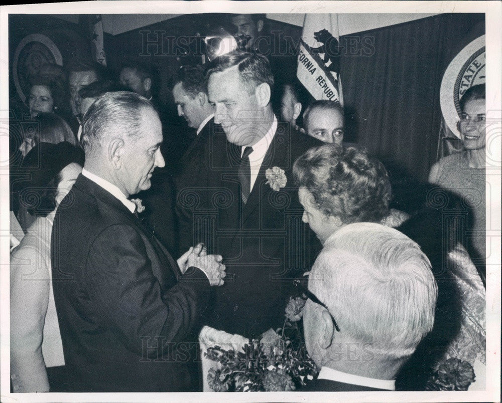 1965 US President Lyndon Johnson, Colorado Governor John Love Press Photo - Historic Images