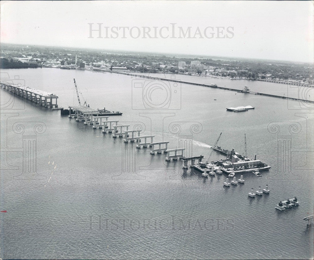 Undated Bradenton, Florida Manatee River Bridge Construction Press Photo - Historic Images