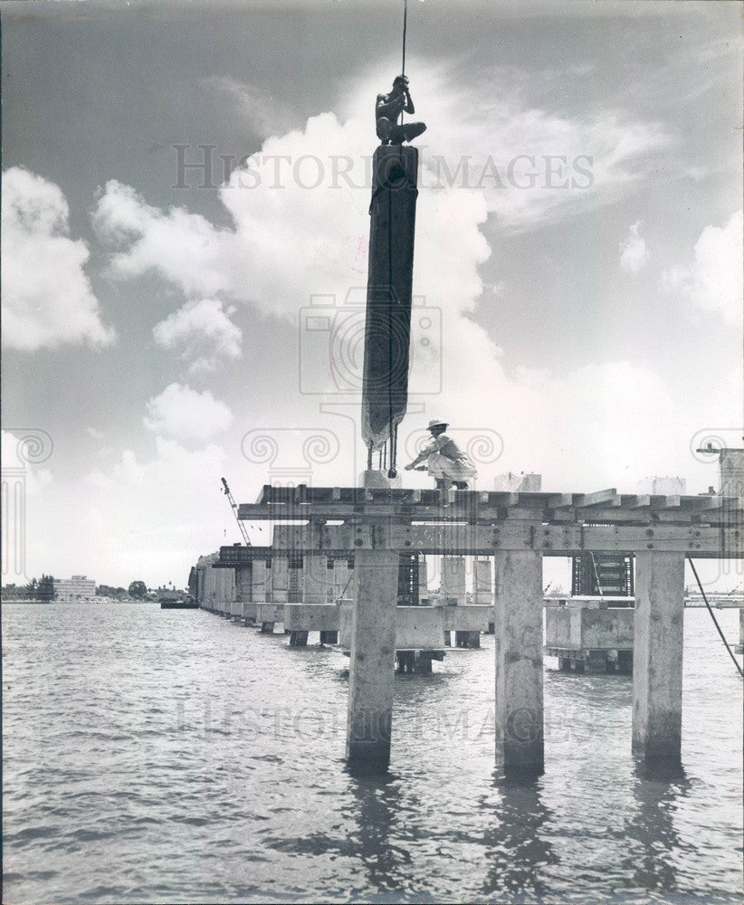 Undated Bradenton, Florida Manatee River Bridge Construction Press Photo - Historic Images