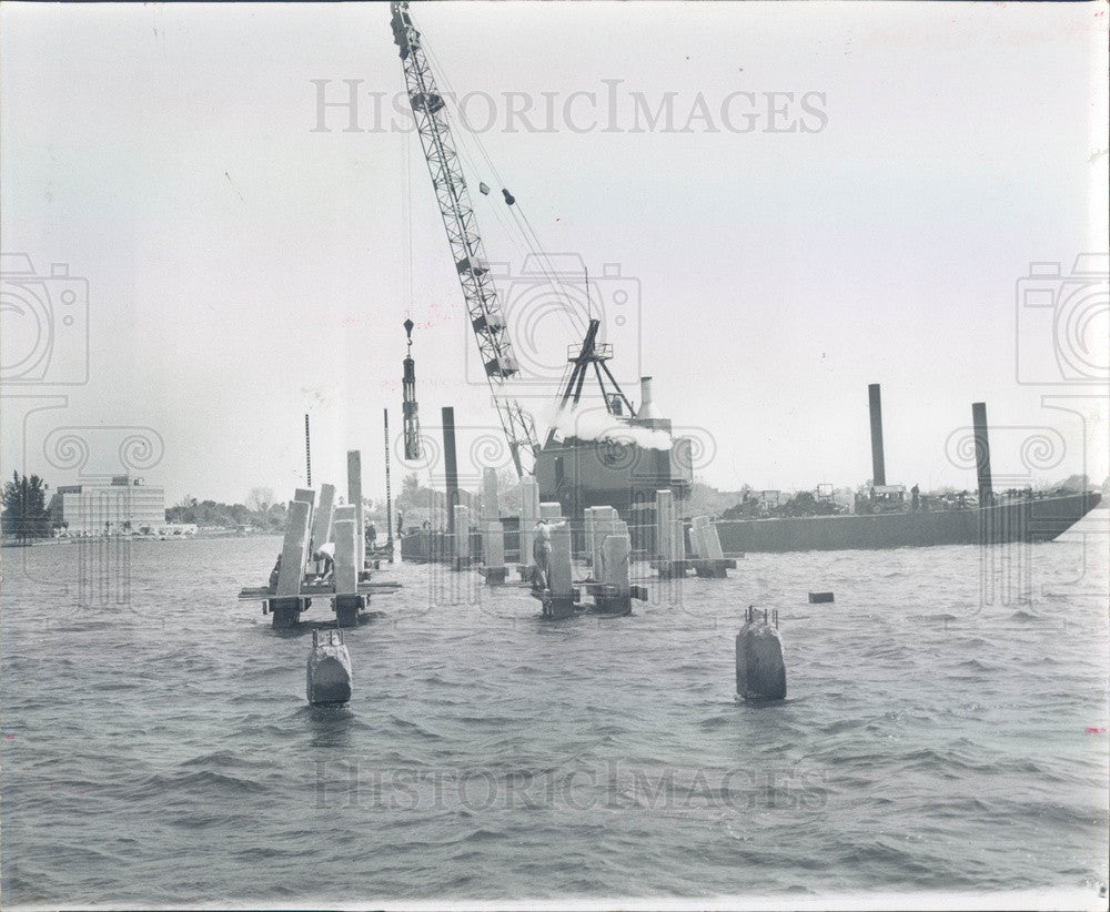 Undated Bradenton, Florida Manatee River Bridge Construction Press Photo - Historic Images