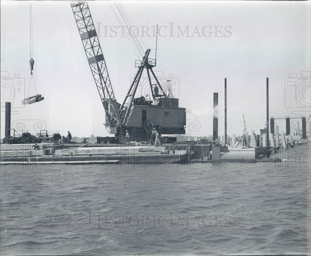 Undated Bradenton, Florida Manatee River Bridge Construction Press Photo - Historic Images