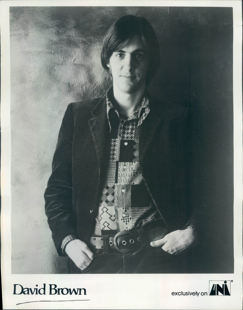 1972 Folk/Pop Singer David Brown Press Photo - Historic Images