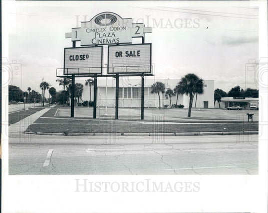 1989 St Petersburg, Florida Plaza Theaters Cineplex Odeon For Sale Press Photo - Historic Images