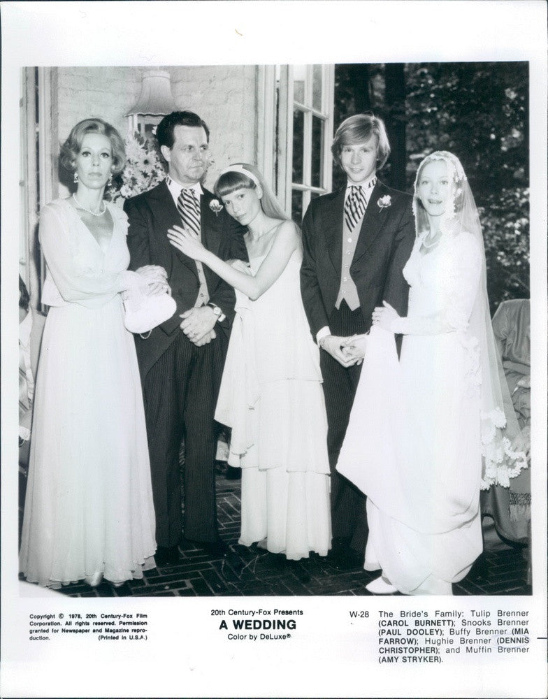 1978 Actors Carol Burnett, Paul Dooley, Mia Farrow, Amy Stryker Press Photo - Historic Images