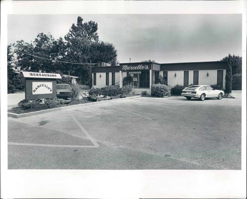 1982 Tampa, Florida Marcello's Restaurant Press Photo - Historic Images