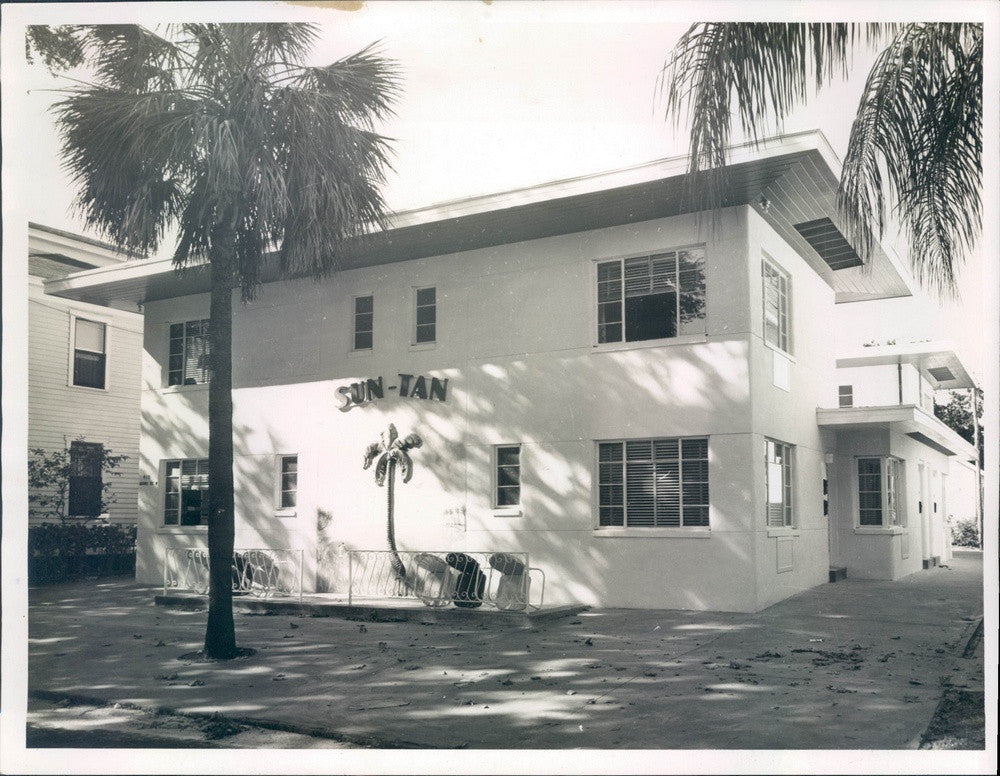 1954 St Petersburg, Florida Sun-Tan Apartments Press Photo - Historic Images