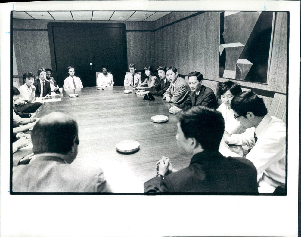 1985 Young Chinese Political Leaders &amp; St Petersburg, Florida Times Press Photo - Historic Images