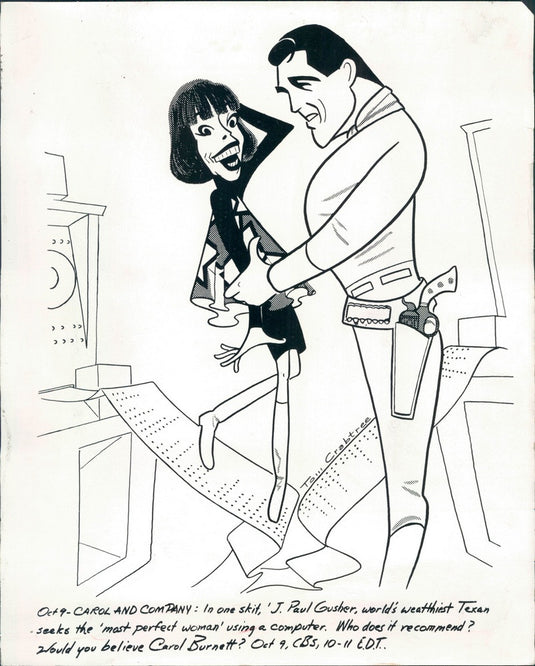 Undated Actress Carol Burnett Caricature Press Photo - Historic Images