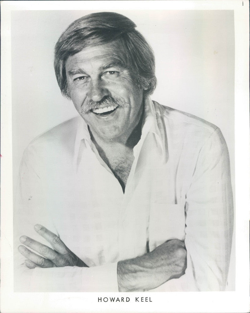 1977 Hollywood Actor &amp; Singer Howard Keel, Star of TV Show Dallas Press Photo - Historic Images