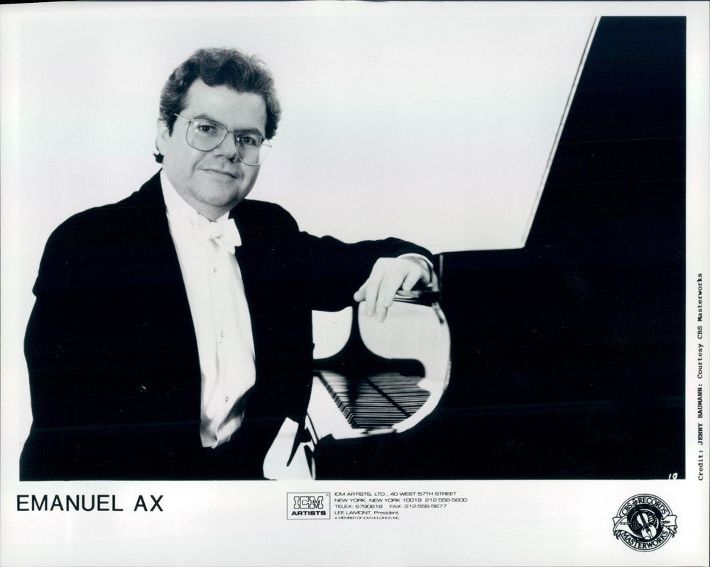 1995 American Classical Pianist Emanuel Ax Press Photo - Historic Images