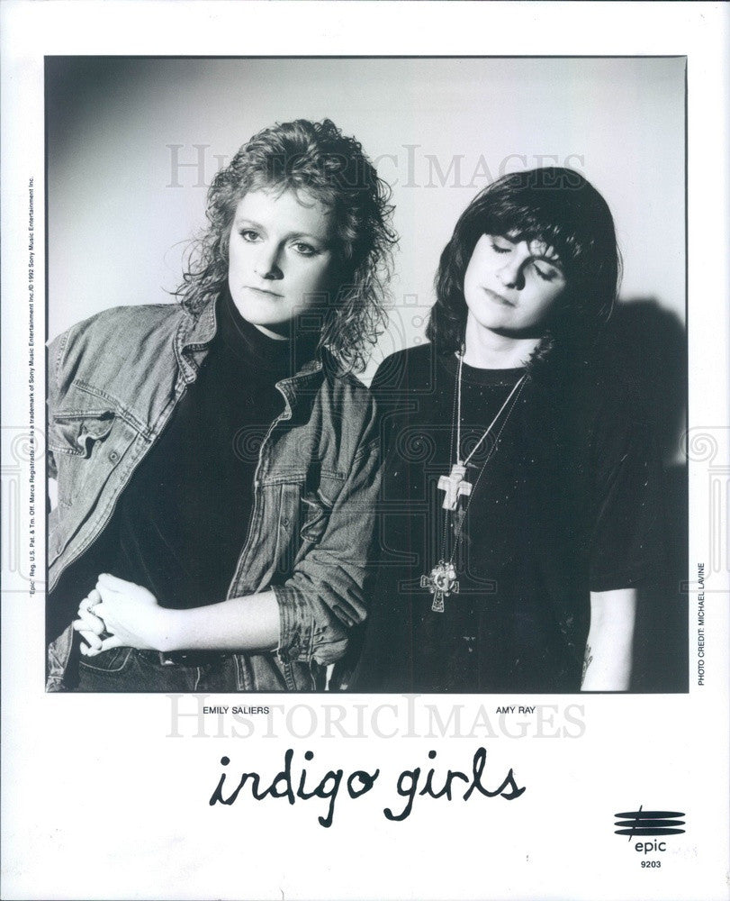 1992 American Folk Rock Music Duo Indigo Girls Press Photo - Historic Images