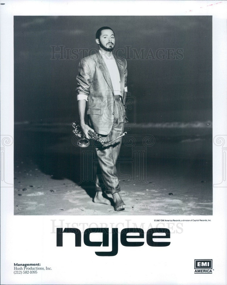 1987 American Jazz Saxophonist/Flautist Najee Press Photo - Historic Images