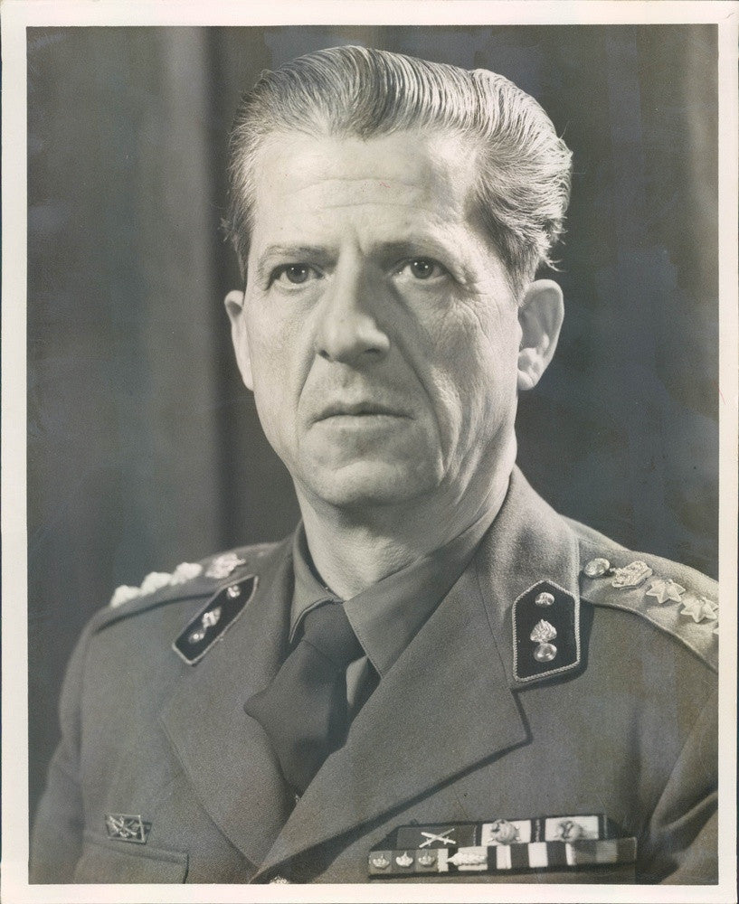 1959 Greece, Colonel Evangelos Balakas, Hellenic Army Press Photo - Historic Images