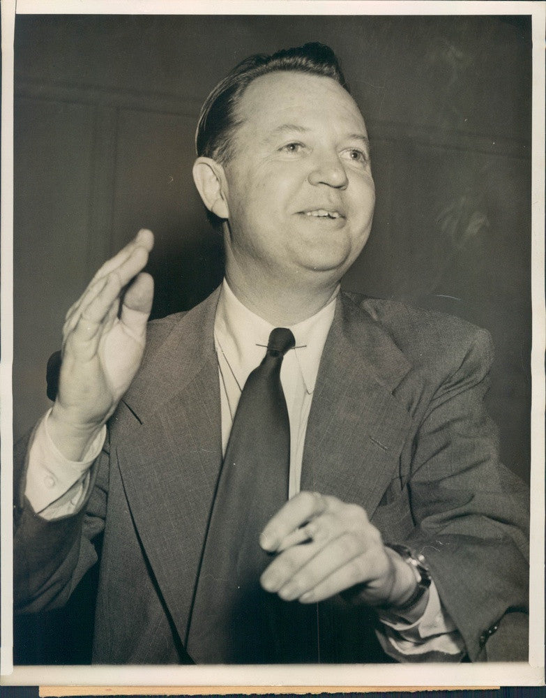 1949 US Progressive Party Secretary C.B. Baldwin Press Photo - Historic Images