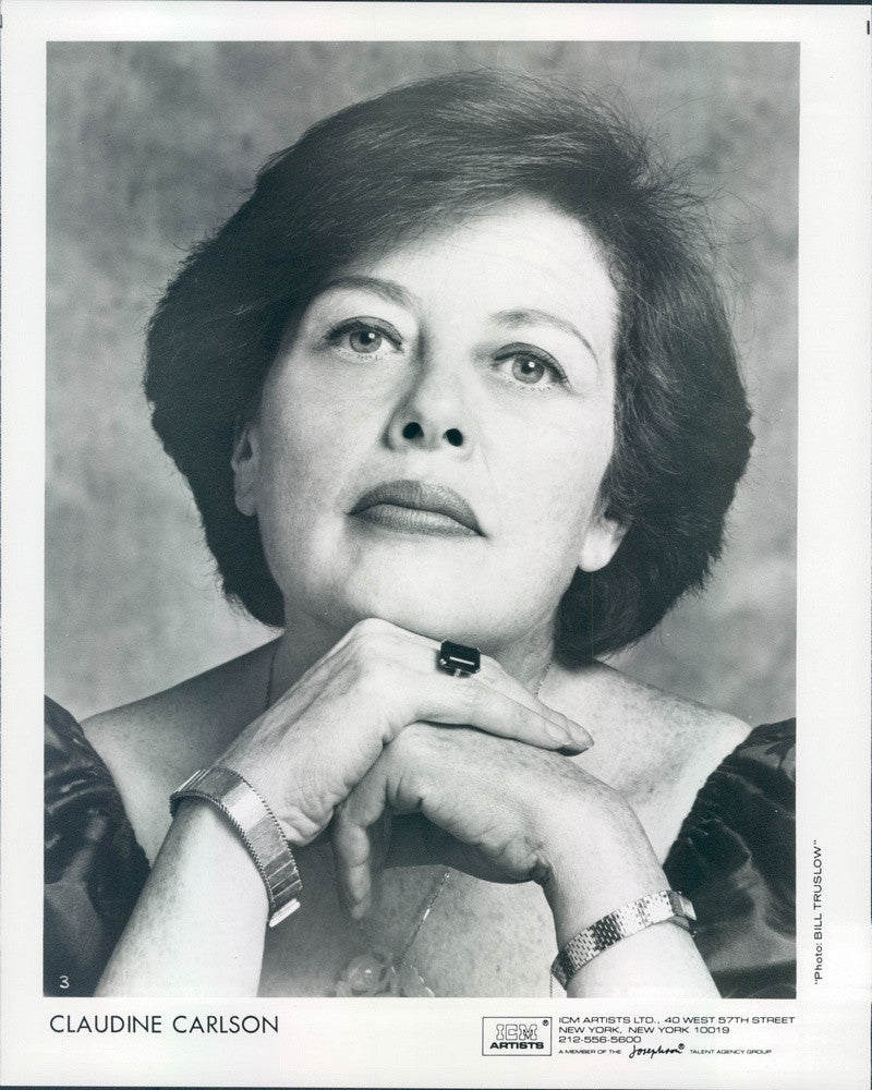 1988 Opera Singer Claudine Carlson, Mezzo Soprano Press Photo - Historic Images