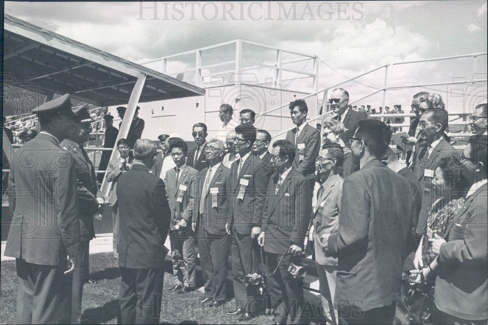 1964 Takayama, Japan Mayor Shinichiro Iwamoto &amp; Japanese Delegation Press Photo - Historic Images