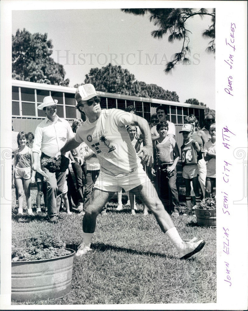 1984 Seminole, Florida Pow Wow Festival, City Atty John Elias Press Photo - Historic Images