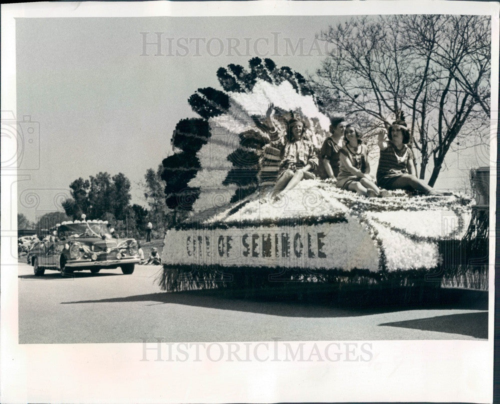 1978 Seminole, Florida Pow Wow Festival Parade Press Photo - Historic Images