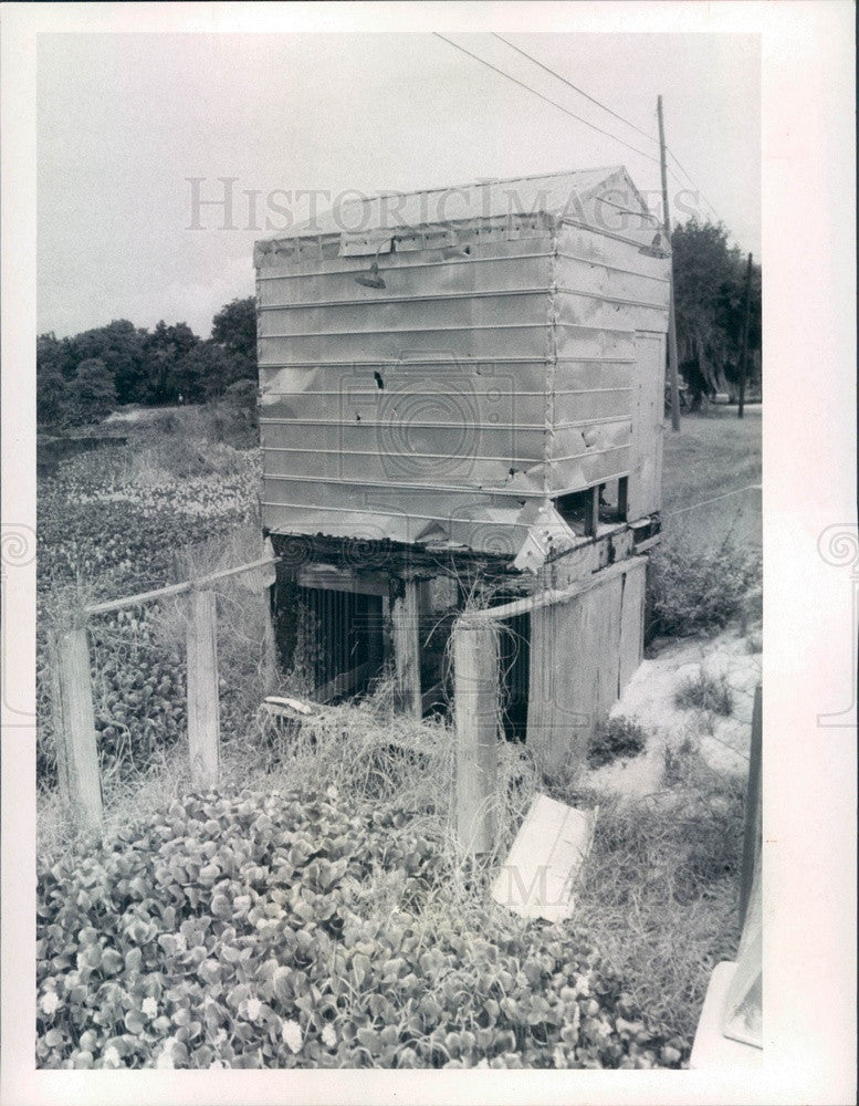 1970 Punta Gorda, Florida Alligator Park Old Pumphouse Press Photo - Historic Images