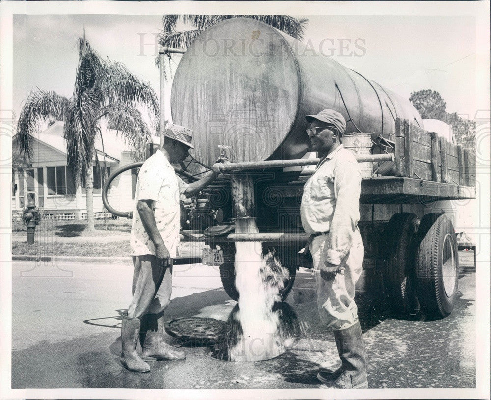 1964 Punta Gorda, Florida Sewer Lines Flushed Press Photo - Historic Images