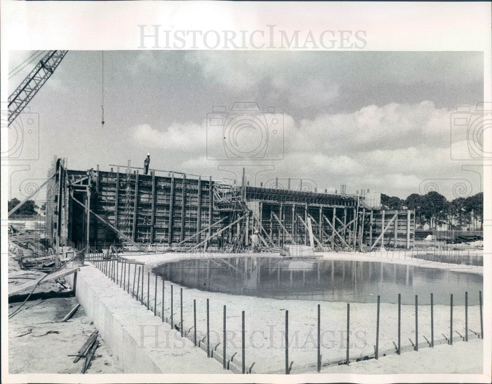 1971 Punta Gorda, Florida Sewage Treatment Plant Construction Press Photo - Historic Images