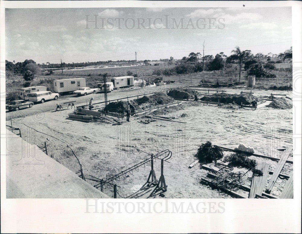 1972 Punta Gorda, Florida Sewage Treatment Plant Construction Press Photo - Historic Images