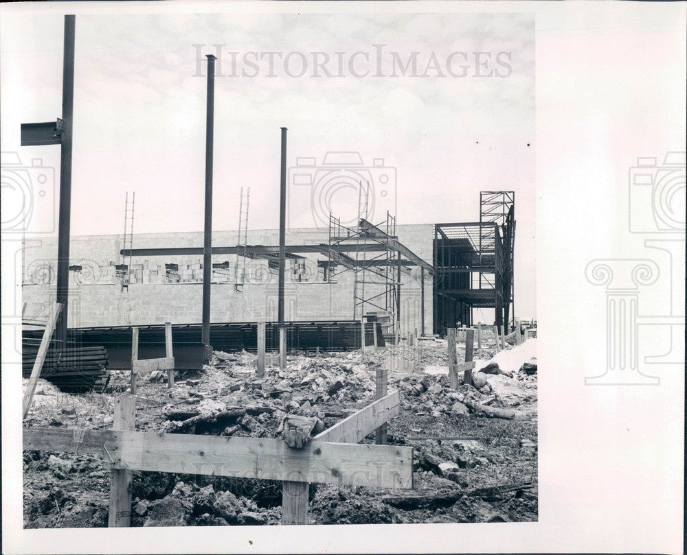 1965 Punta Gorda, Florida Mall Shopping Center Construction Press Photo - Historic Images