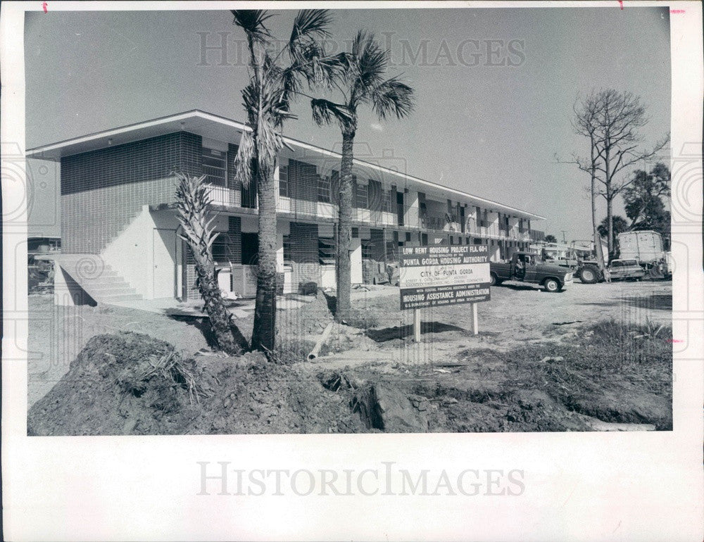 1969 Punta Gorda, Florida Housing Project Construction, Marion Press Photo - Historic Images