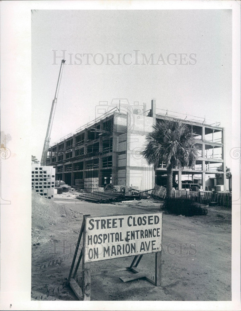 1974 Punta Gorda, Florida Medical Center Addition Construction Press Photo - Historic Images