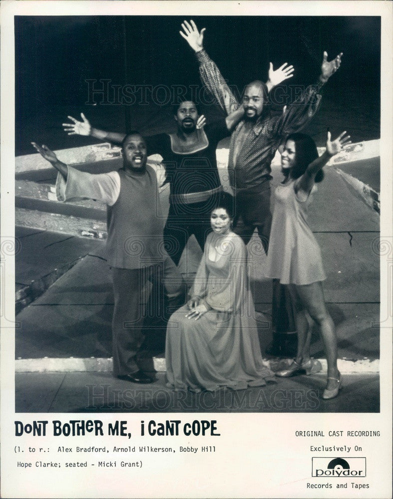 1972 Actors Alex Bradford, Arnold Wilkerson, Bobby Hill, Hope Clarke Press Photo - Historic Images