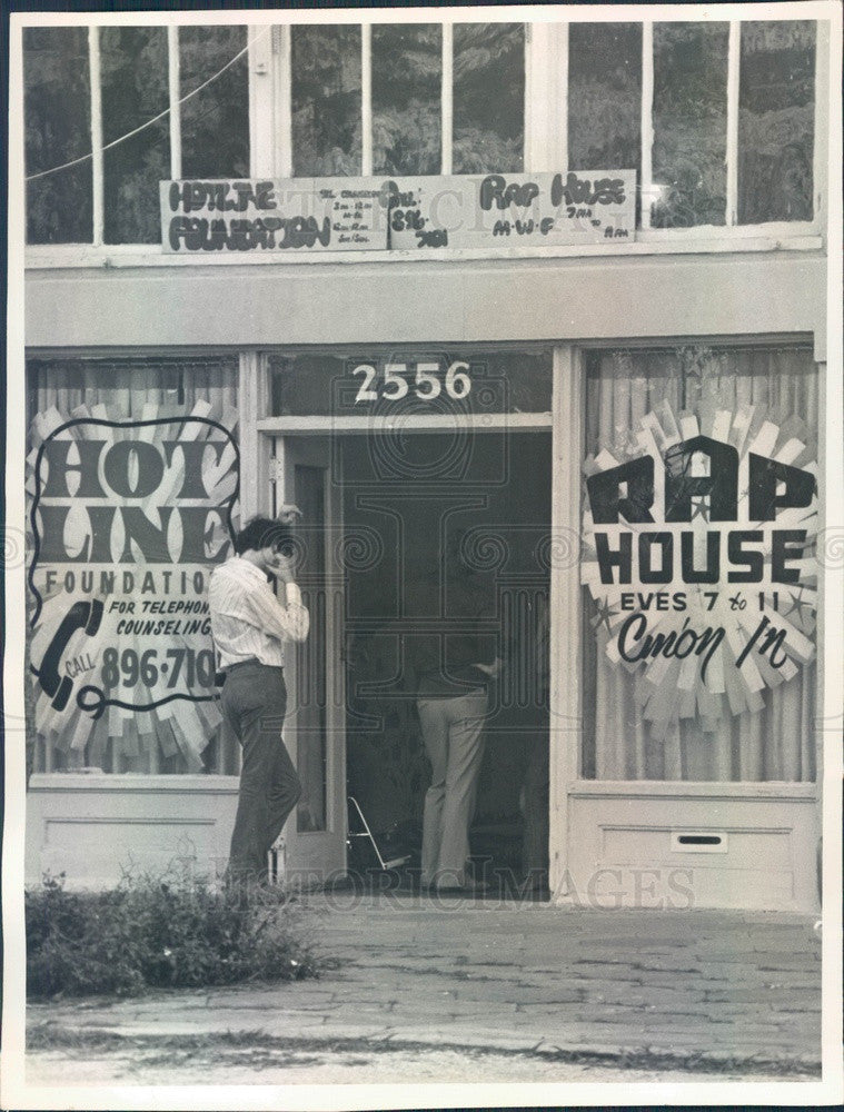 1973 St Petersburg, Florida The Rap House Counseling Service Press Photo - Historic Images