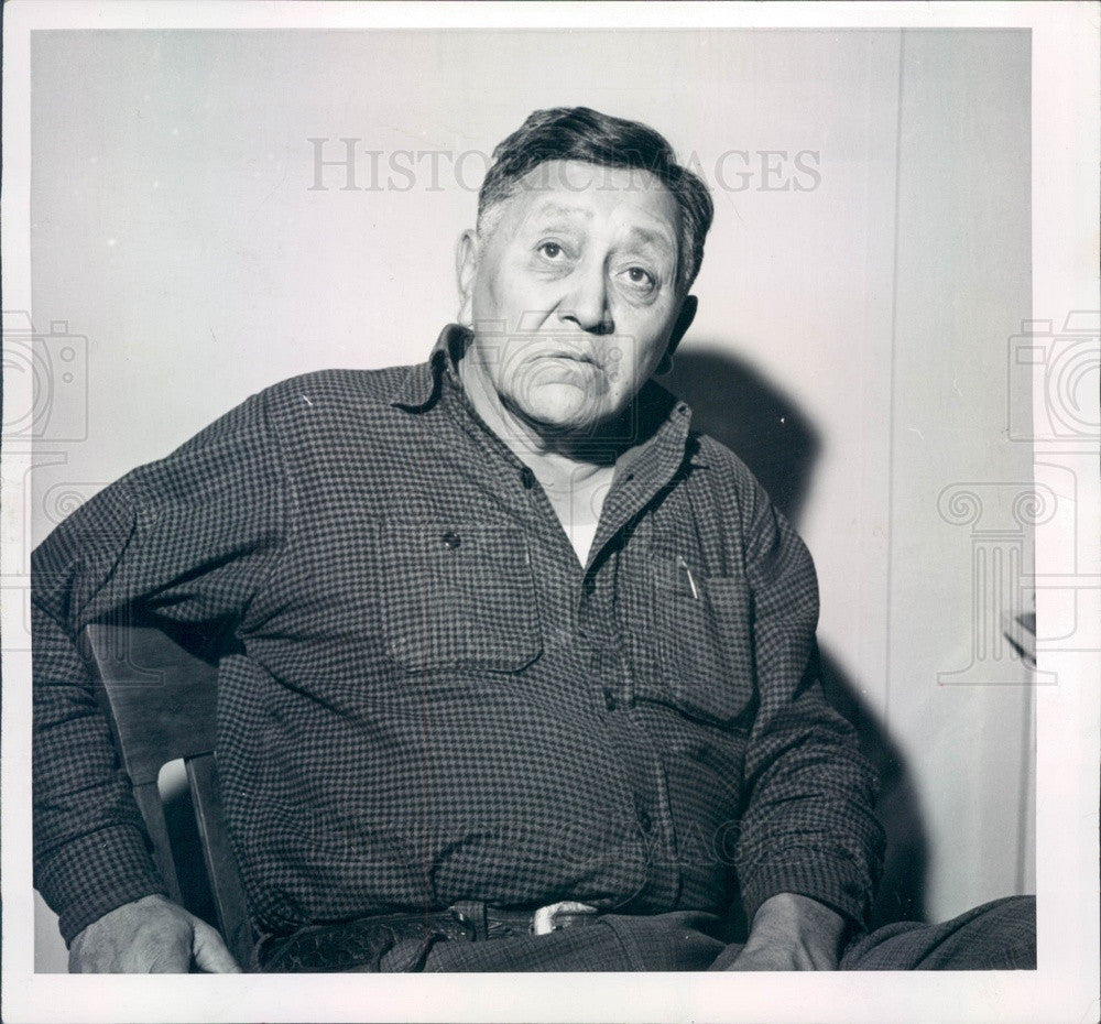 1955 US Crow Nation Leader Robert Yellowtail Press Photo - Historic Images