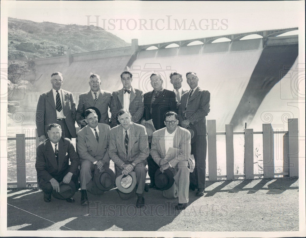 1947 Washington, Grand Coulee Dam &amp; Congressmen Rockwell of CO Press Photo - Historic Images