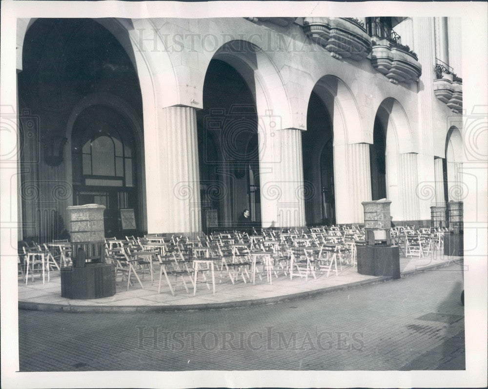 1948 Nice, France Palais de la Mediterranee Casino Terrace Press Photo - Historic Images