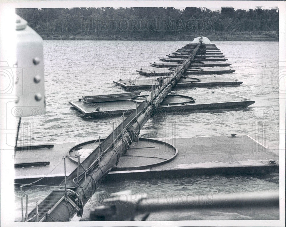 1960 Mississippi River Sand Dredge Press Photo - Historic Images